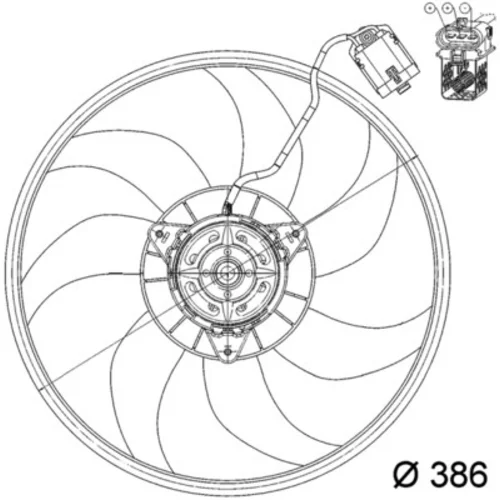 Ventilátor chladenia motora MAHLE CFF 160 000P - obr. 1