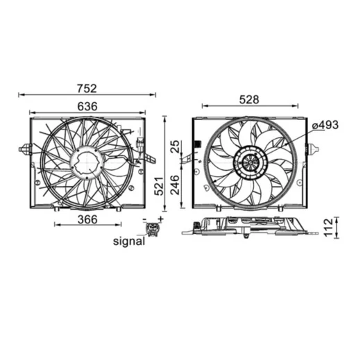 Ventilátor chladenia motora MAHLE CFF 336 000S - obr. 1