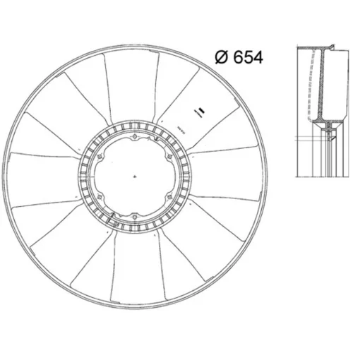 Koleso ventilátora chladenia motora MAHLE CFW 57 000P - obr. 1