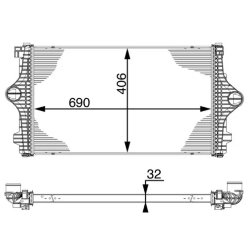 Chladič plniaceho vzduchu MAHLE CI 219 000P - obr. 1