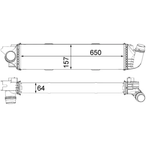 Chladič plniaceho vzduchu CI 31 000P /MAHLE/ - obr. 2