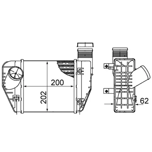 Chladič plniaceho vzduchu MAHLE CI 423 000S - obr. 1