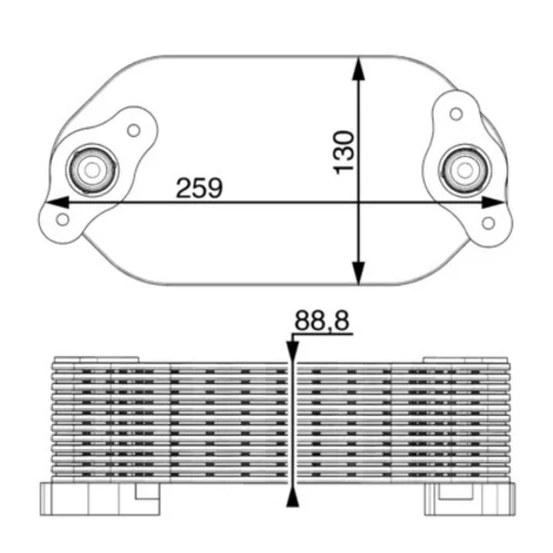 Chladič motorového oleja MAHLE CLC 167 000P - obr. 1