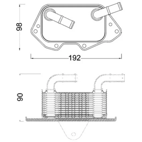 Chladič motorového oleja MAHLE CLC 186 000S