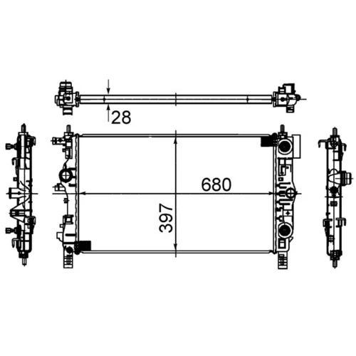 Chladič motora MAHLE CR 1011 000S