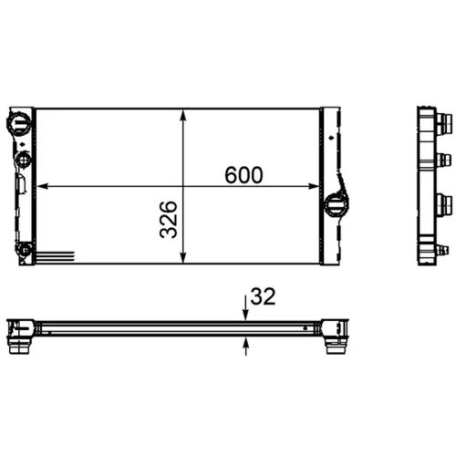 Chladič motora MAHLE CR 1147 000P - obr. 1