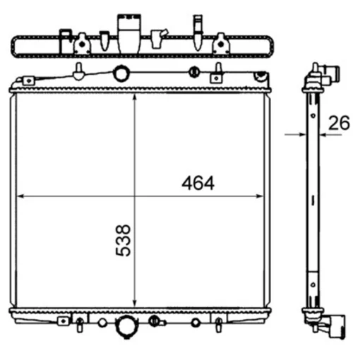 Chladič motora CR 1435 000S /MAHLE/ - obr. 1