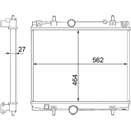 Chladič motora MAHLE CR 1437 000S - obr. 1