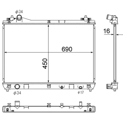 Chladič motora MAHLE CR 1871 000S