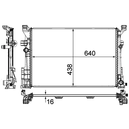 Chladič motora MAHLE CR 2169 000P - obr. 1