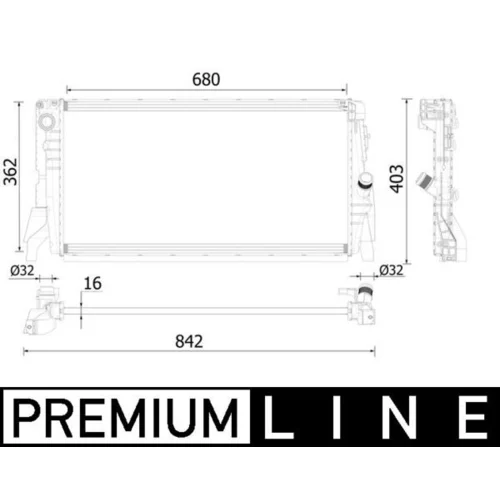 Chladič motora MAHLE CR 2315 000P