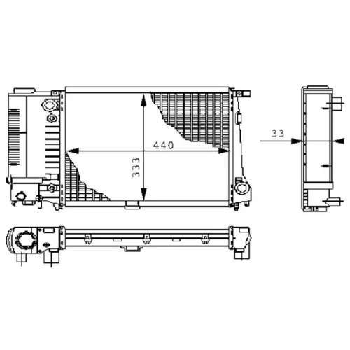 Chladič motora MAHLE CR 264 000S