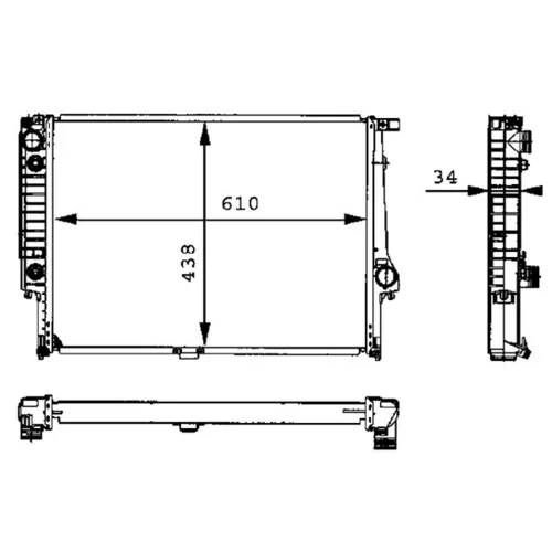 Chladič motora MAHLE CR 326 000P - obr. 1