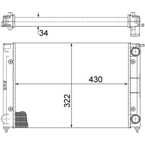 Chladič motora MAHLE CR 343 000S