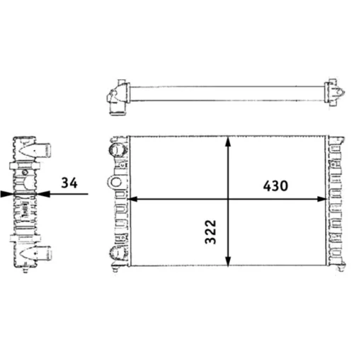 Chladič motora CR 364 000S /MAHLE/ - obr. 17