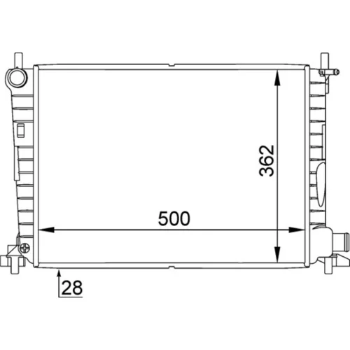 Chladič motora MAHLE CR 381 000P - obr. 1