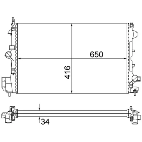 Chladič motora MAHLE CR 835 001S