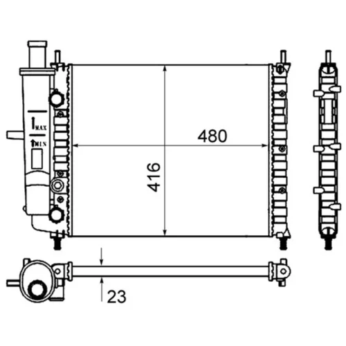 Chladič motora MAHLE CR 838 000S