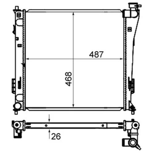 Chladič motora MAHLE CR 848 000S - obr. 1