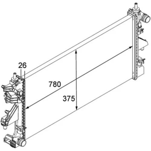 Chladič motora CR 880 000P /MAHLE/ - obr. 1