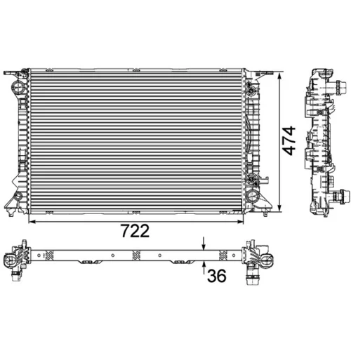 Chladič motora MAHLE CR 912 000P - obr. 1