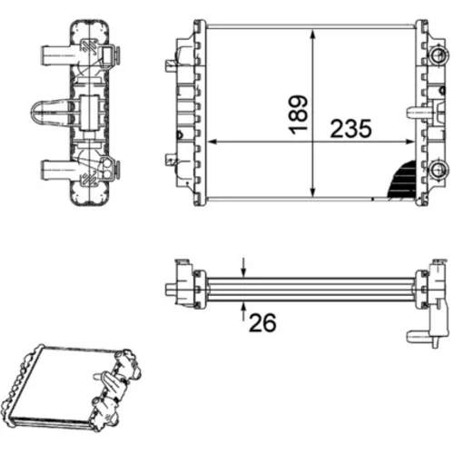 Chladič motora MAHLE CR 913 000P