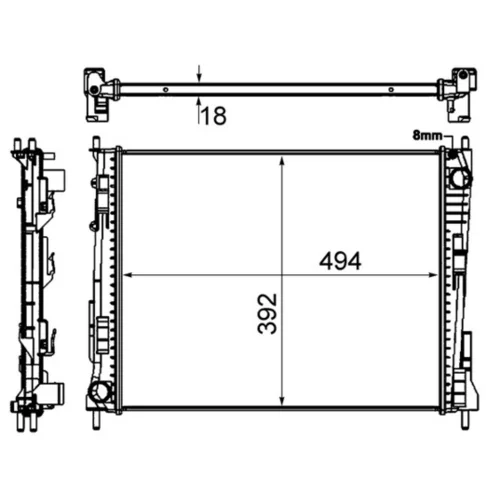 Chladič motora MAHLE CR 924 000S