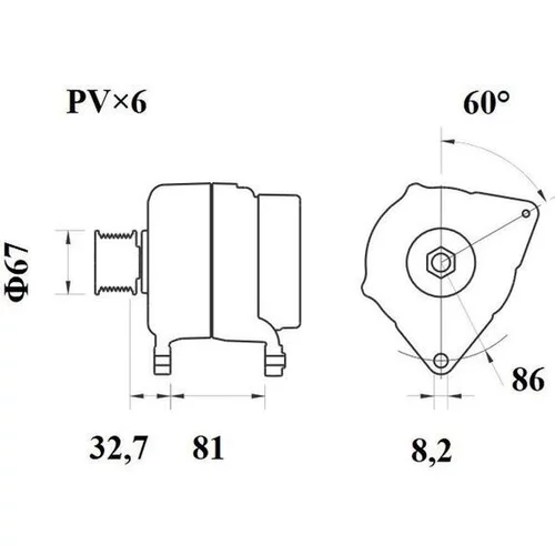 Alternátor MAHLE MG 15 - obr. 1