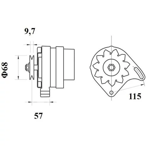 Alternátor MAHLE MG 205 - obr. 1