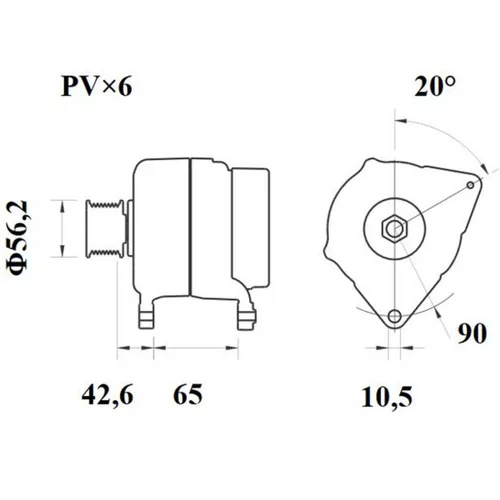 Alternátor MAHLE MG 408 - obr. 1