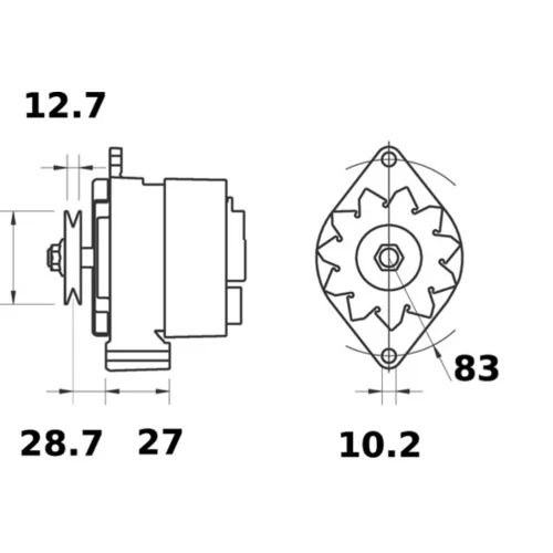 Alternátor MAHLE MG 416 - obr. 4