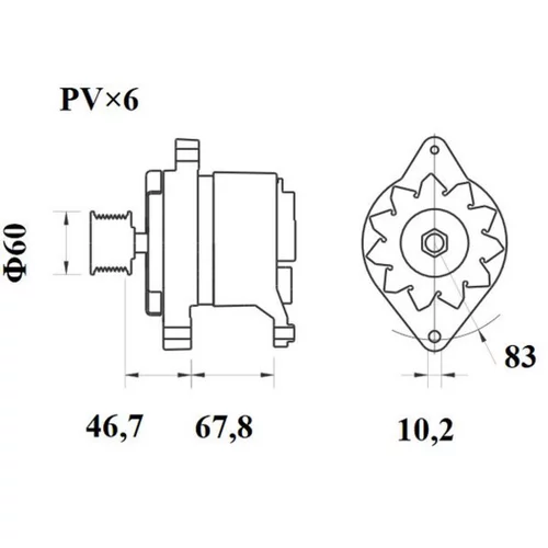 Alternátor MAHLE MG 589 - obr. 1