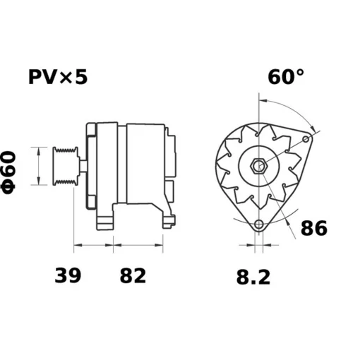 Alternátor MAHLE MG 662 - obr. 1