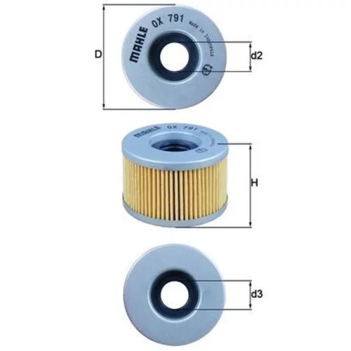 Olejový filter OX 791 /MAHLE/ - obr. 2