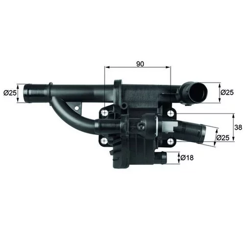 Termostat chladenia TH 40 83 /MAHLE/ - obr. 2