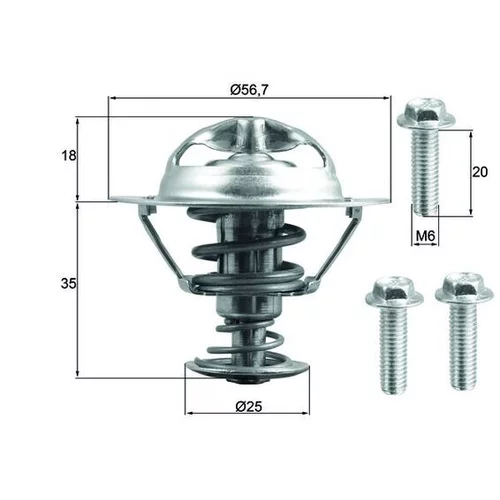 Termostat chladenia MAHLE TX 202 90D