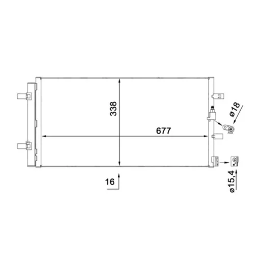 Kondenzátor klimatizácie MAHLE AC 102 000S - obr. 1