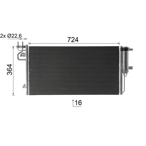 Kondenzátor klimatizácie MAHLE AC 103 000P - obr. 9