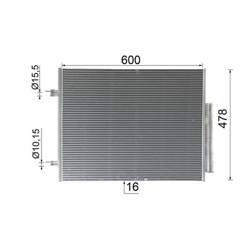 Kondenzátor klimatizácie MAHLE AC 1131 000P - obr. 10