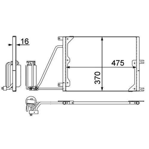 Kondenzátor klimatizácie MAHLE AC 226 000P - obr. 2