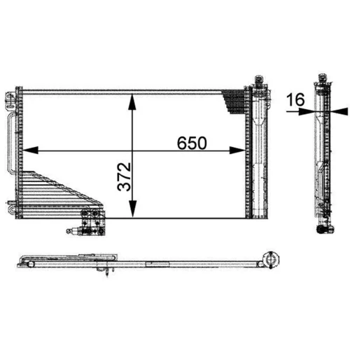 Kondenzátor klimatizácie MAHLE AC 347 000P - obr. 1