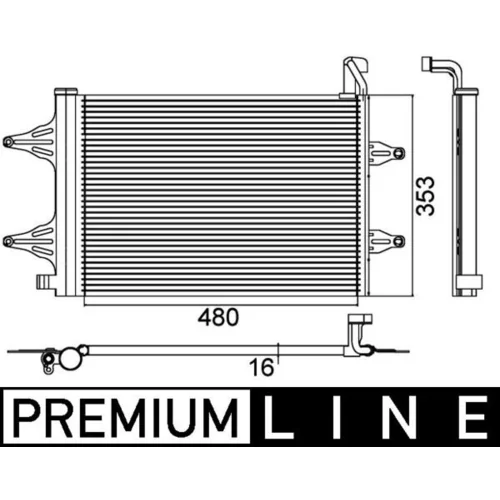 Kondenzátor klimatizácie MAHLE AC 359 000P