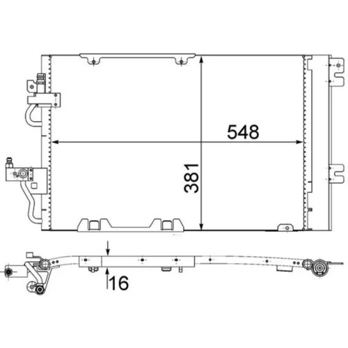 Kondenzátor klimatizácie MAHLE AC 378 000S