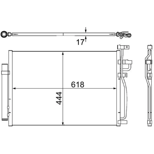 Kondenzátor klimatizácie MAHLE AC 489 000S - obr. 1