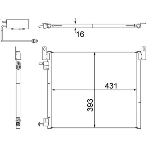 Kondenzátor klimatizácie AC 499 000S /MAHLE/