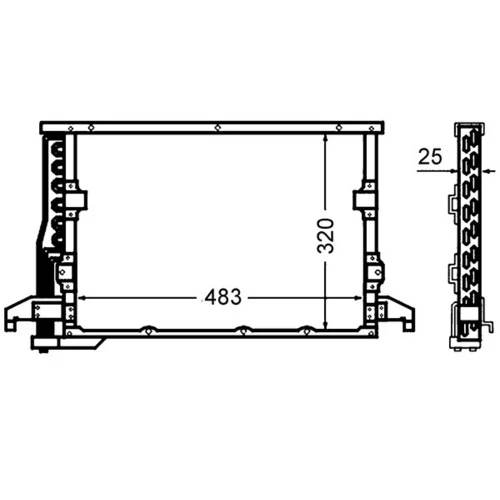 Kondenzátor klimatizácie AC 512 000S /MAHLE/ - obr. 1