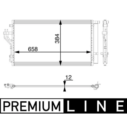 Kondenzátor klimatizácie MAHLE AC 56 000P