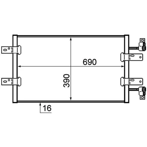 Kondenzátor klimatizácie MAHLE AC 723 000P - obr. 1