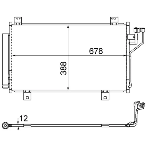 Kondenzátor klimatizácie MAHLE AC 865 000S - obr. 1