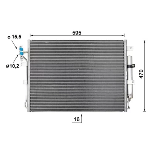 Kondenzátor klimatizácie MAHLE AC 959 000S - obr. 1